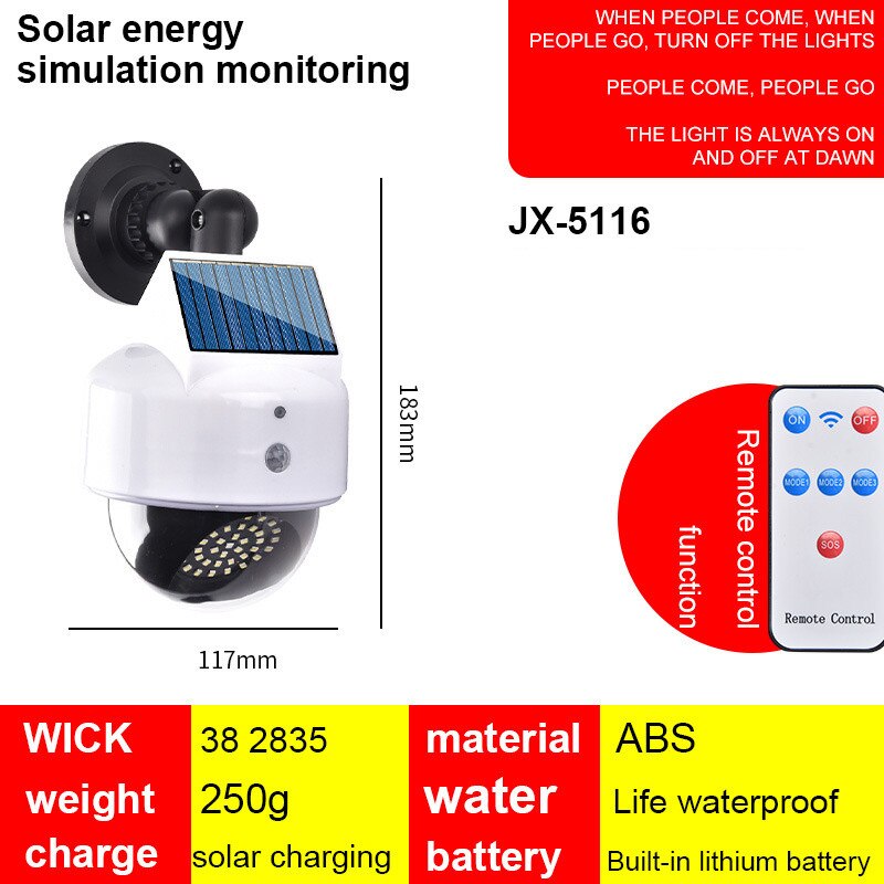 dummy security camera cum solar led