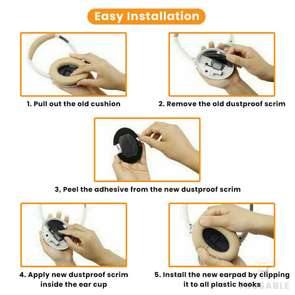 استبدال وسادة الأذن لجهاز Bose Quiet Comfort QC35 QC35II