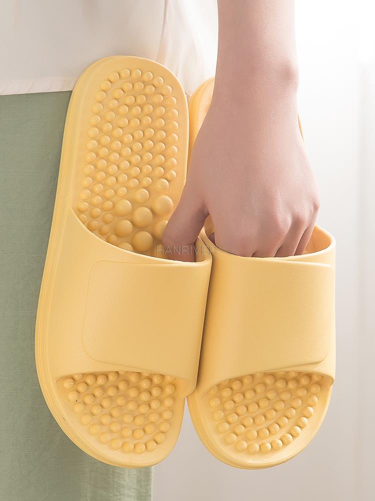 Chaussures de massage des pieds au point d'acupuncture d'été, pantoufles d'intérieur pour femmes, masseur de pieds antidérapant pour salle de bain à semelles souples
