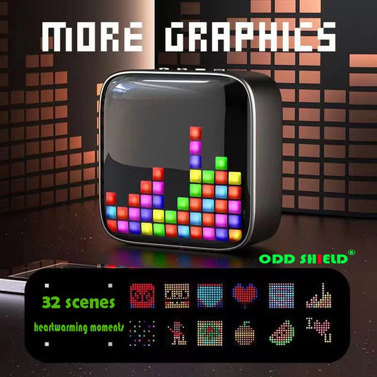merlin retro pixel LED display
speaker