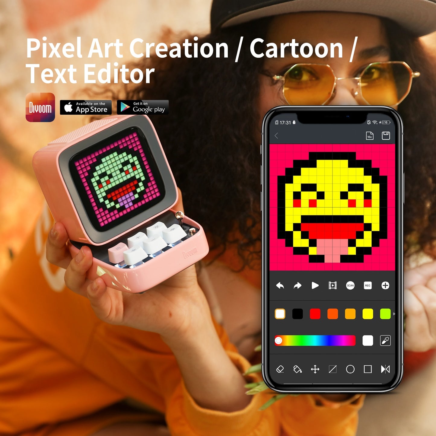 Divoom Ditoo-Pro Retro Pixel Art Bluetooth