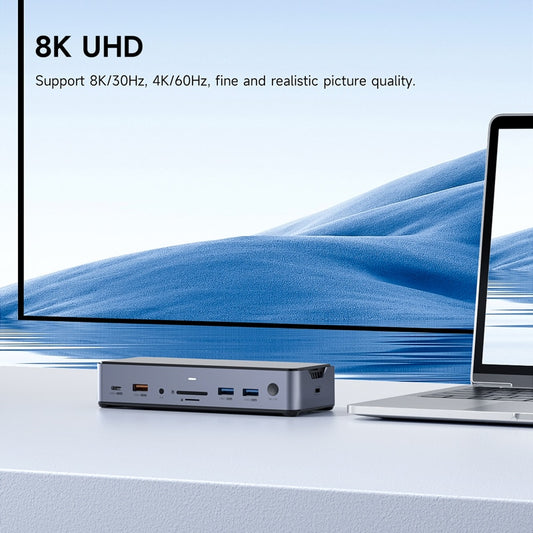 Type C to 8K DP HDMI-Compatible Triple Display