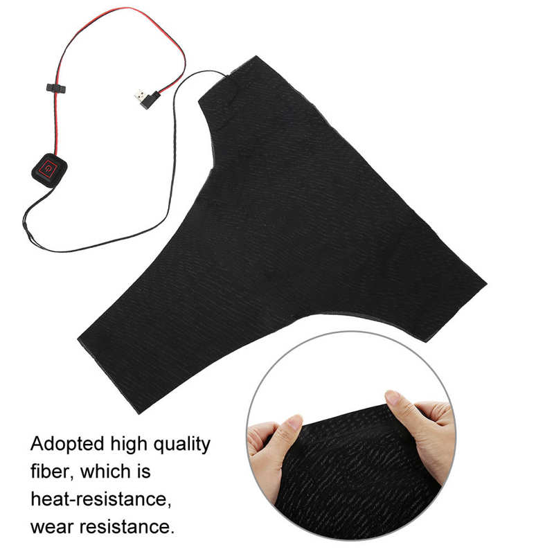 Washable Electric Heating Vest Pad 3 Gear Adjustable Temperature Heating Pad Winter Heating Cloth USB Warm Back Pad