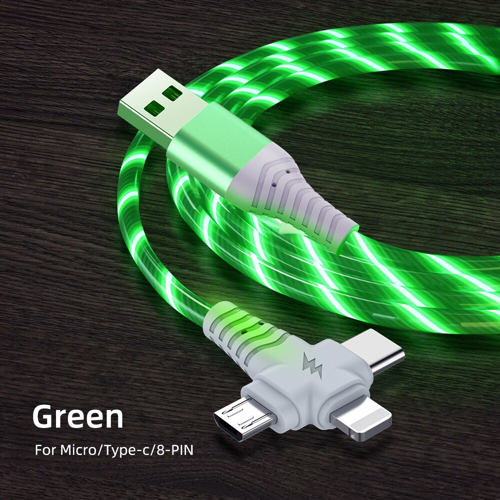 3-in-1 USB Cable Flowing Light