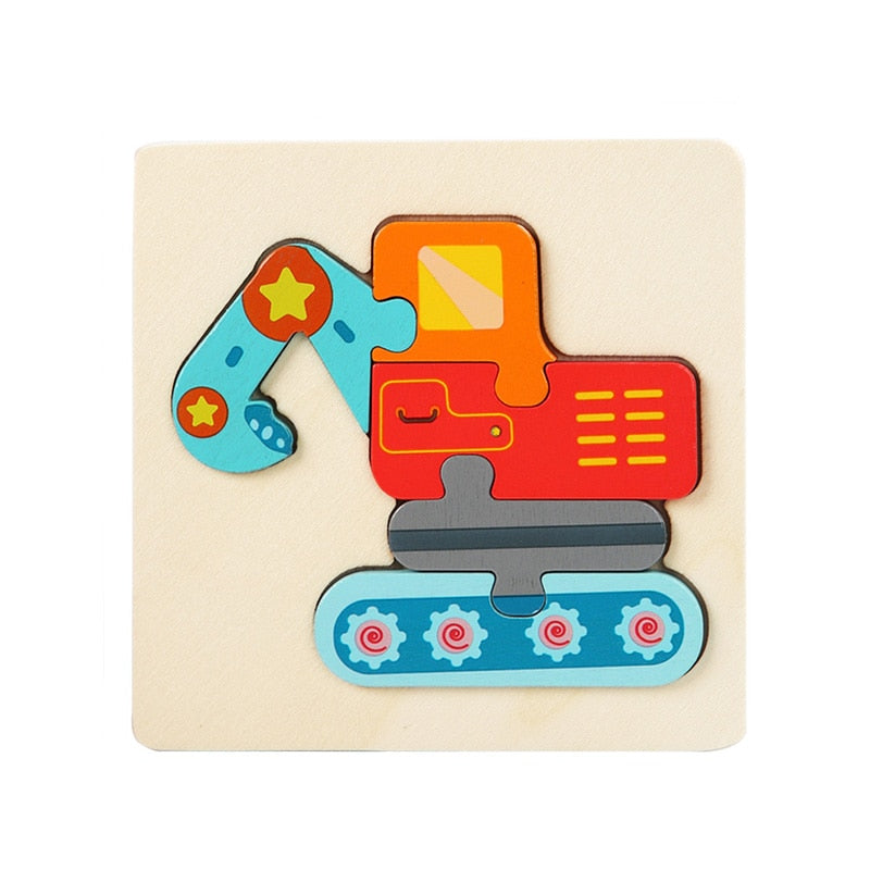 Cartoon 3D Puzzle Wooden Toy