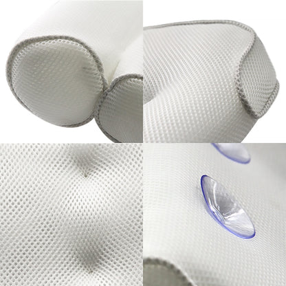 Breathable 3D Mesh Spa Bath Pillow with Suction Cups Neck and Back Support Spa Pillow for Home Hot Tub Bathroom pillow