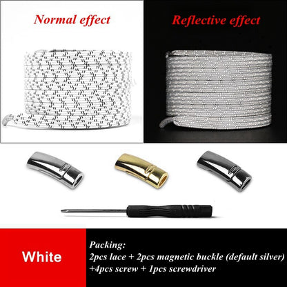 Reflective Magnetic Shoelaces