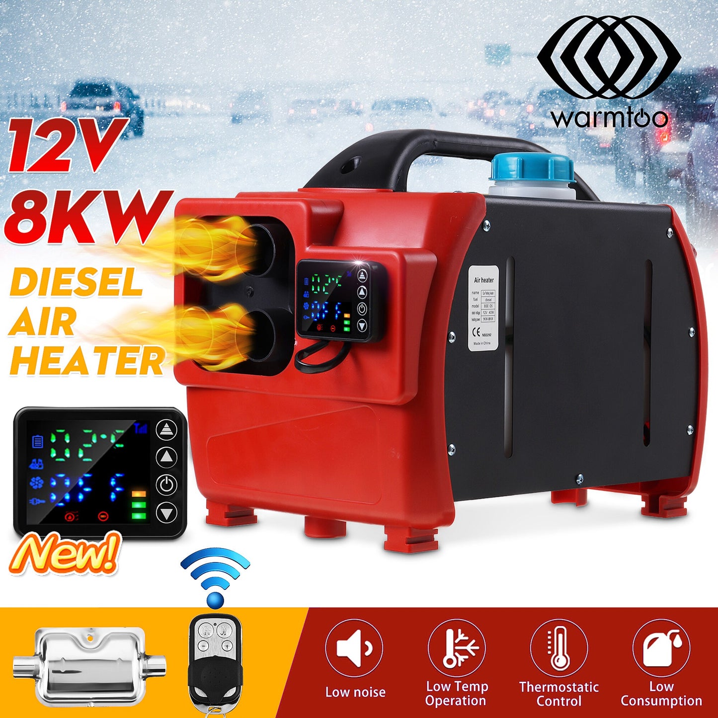 8KW 12V universal Car Heater