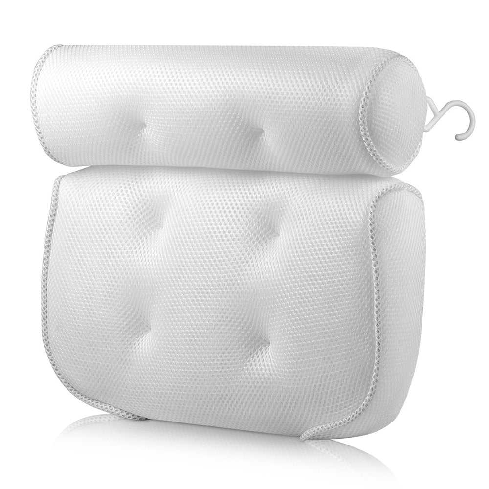 Breathable 3D Mesh Spa Bath Pillow with Suction Cups Neck and Back Support Spa Pillow for Home Hot Tub Bathroom pillow