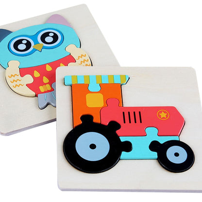 Cartoon 3D Puzzle Wooden Toy