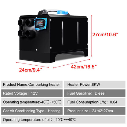 8KW 12V universal Car Heater