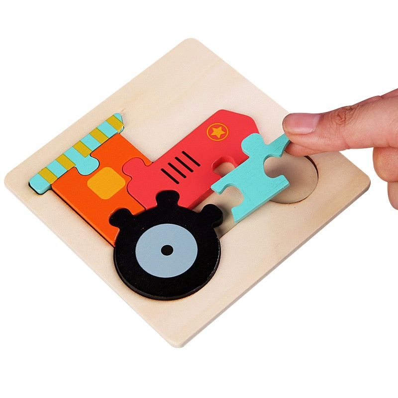 Cartoon 3D Puzzle Wooden Toy