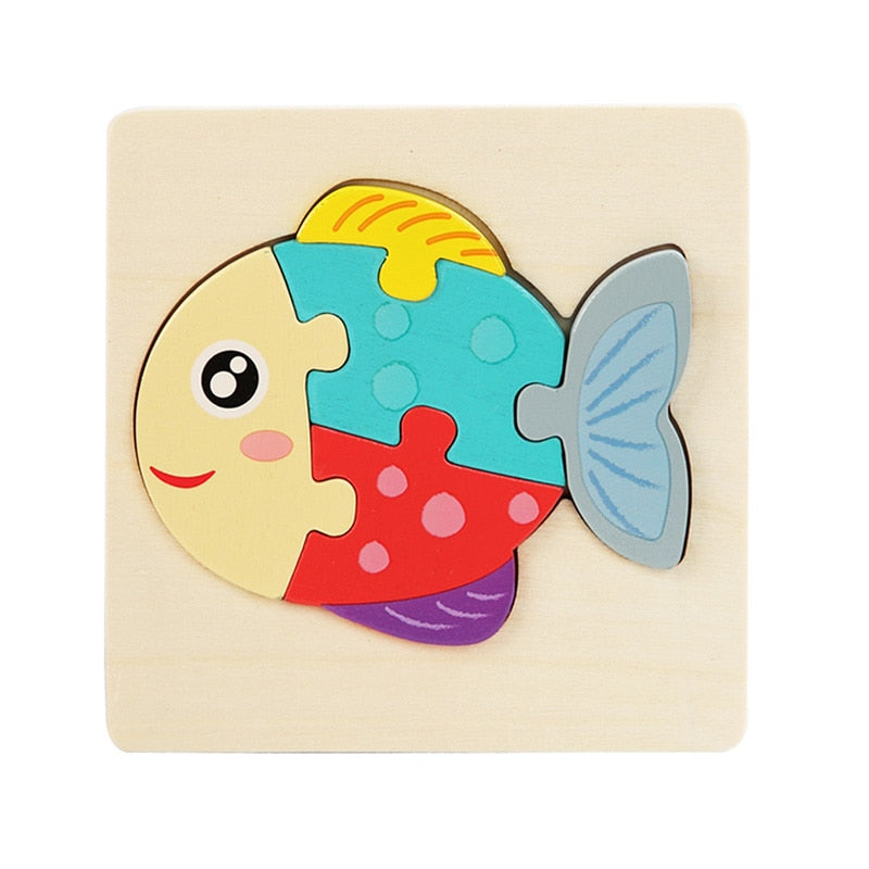 Cartoon 3D Puzzle Wooden Toy