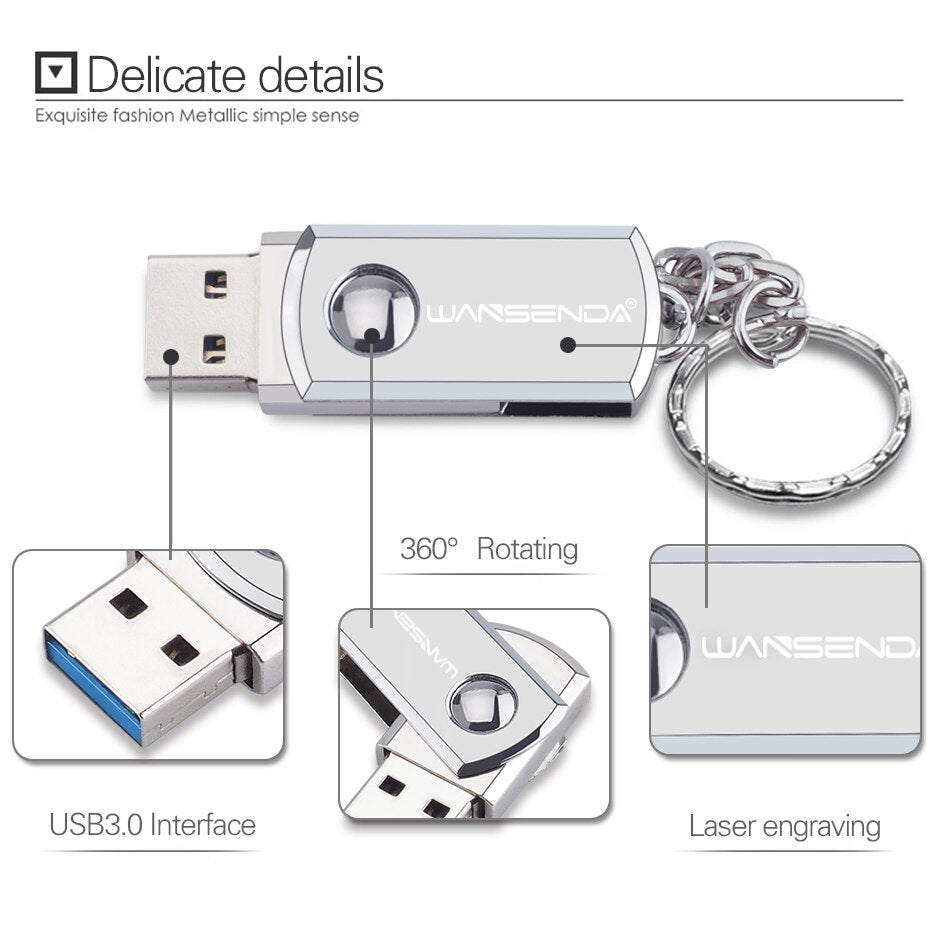 Stainless Steel USB 3.0 Flash