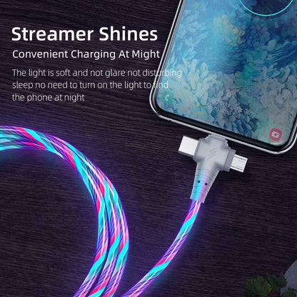 3-in-1 USB Cable Flowing Light