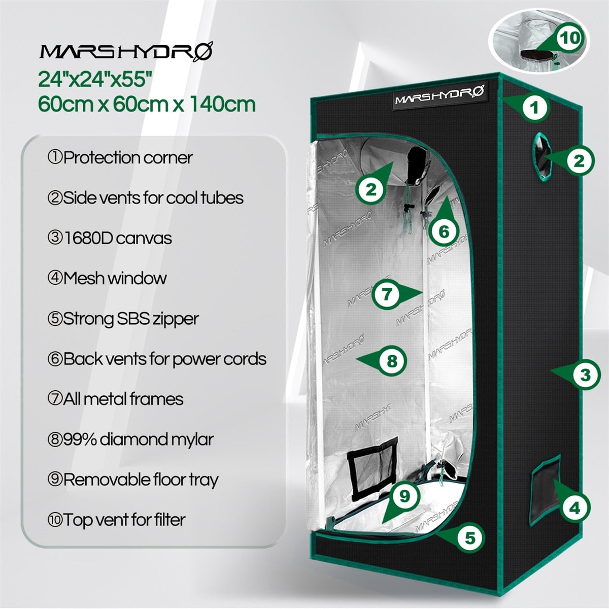 LED Grow Tent box Indoor Hydroponics