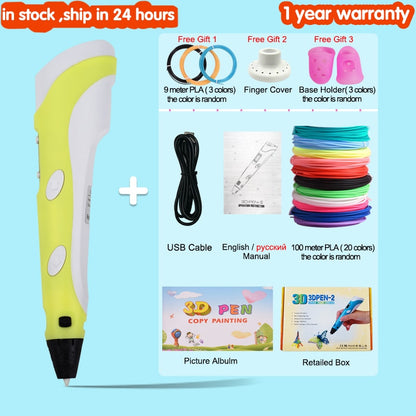 3D Drawing Printing Pen with LCD