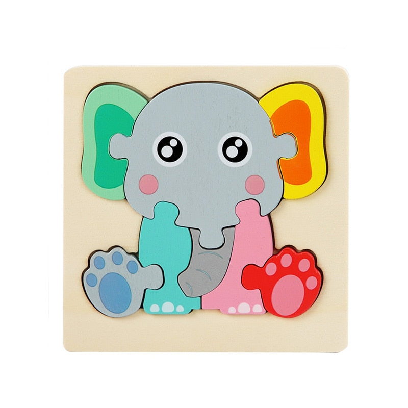 Cartoon 3D Puzzle Wooden Toy