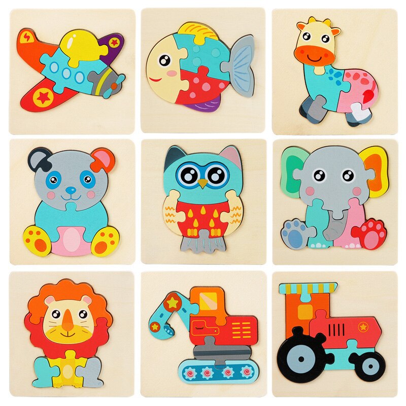 Cartoon 3D Puzzle Wooden Toy