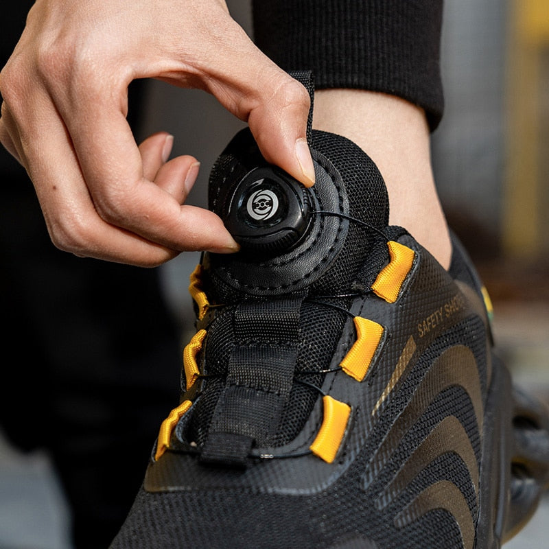 Rotary Buckle Work Sneakers