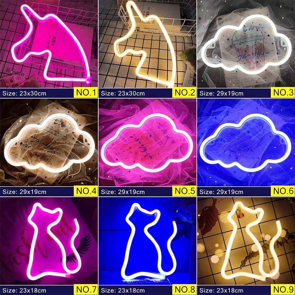 Wholesale Neon Signs Night Lamp Neon Led Night Lights for Kids Room Wall Children Bedroom Party Wedding Decoration Neon Lamp