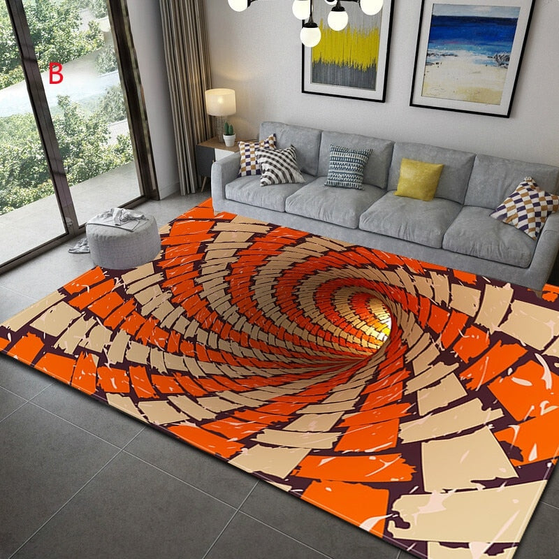 3D Vortex Illusion Carpet