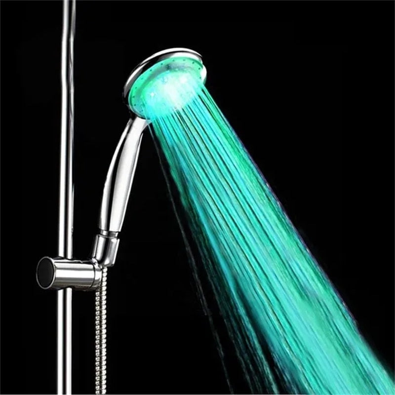 LED 7 Colors Shower Head Automatically Color-Changing LED Shower Light Water Saving Shower Head Bathroom Accessorries