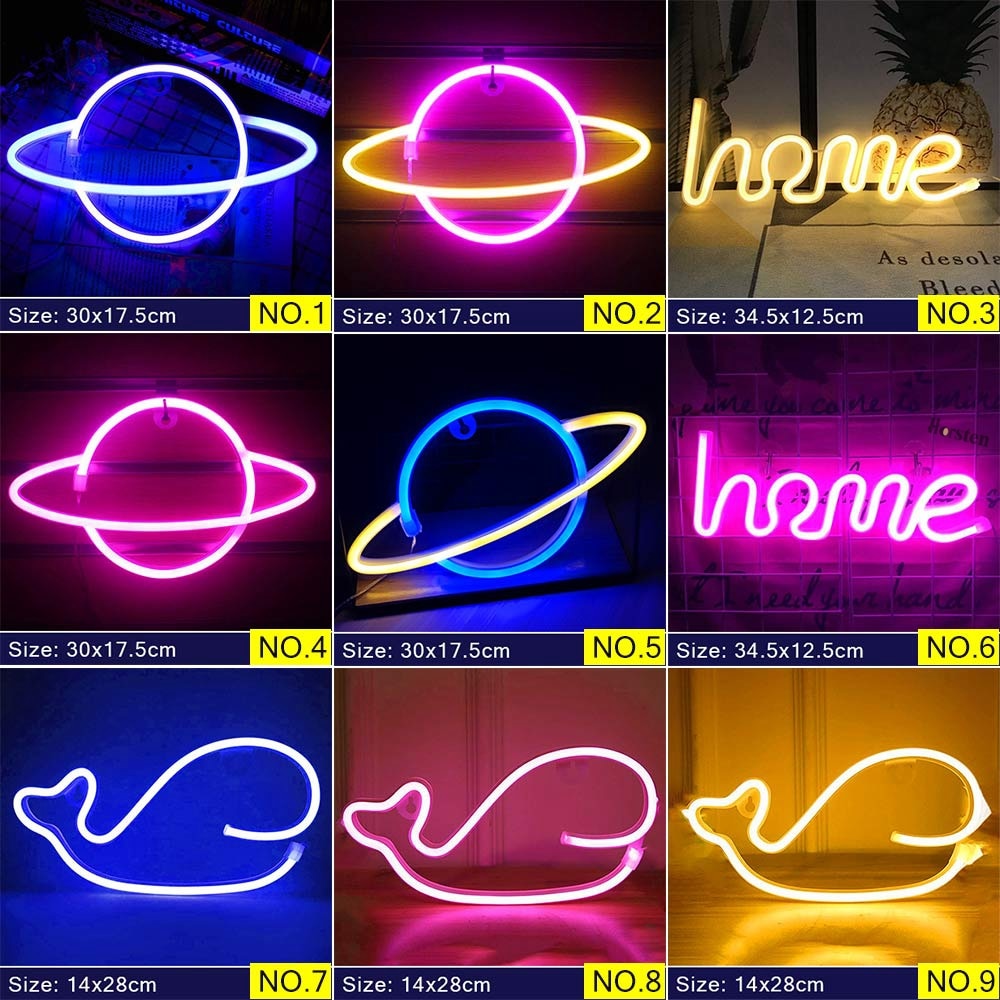 Wholesale Neon Signs Night Lamp Neon Led Night Lights for Kids Room Wall Children Bedroom Party Wedding Decoration Neon Lamp