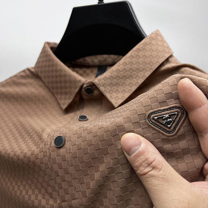 silk men's polo