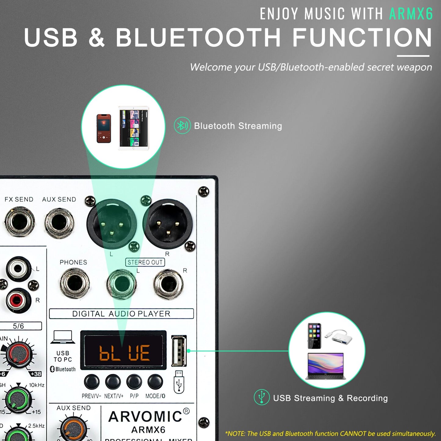 6-channel audio mixer