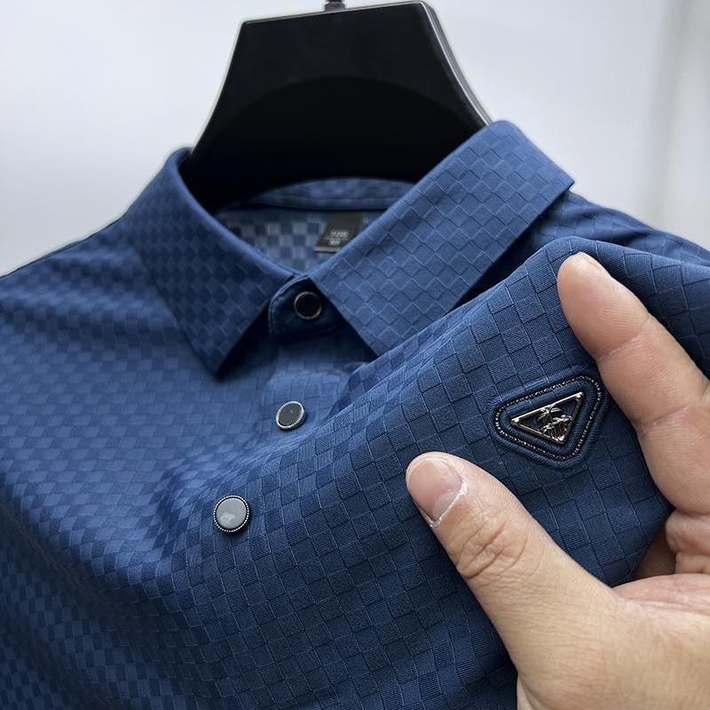 silk men's polo