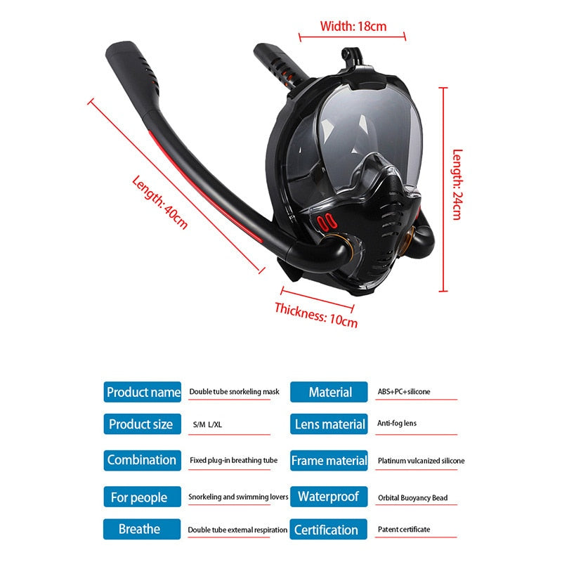 full-dry diving mask