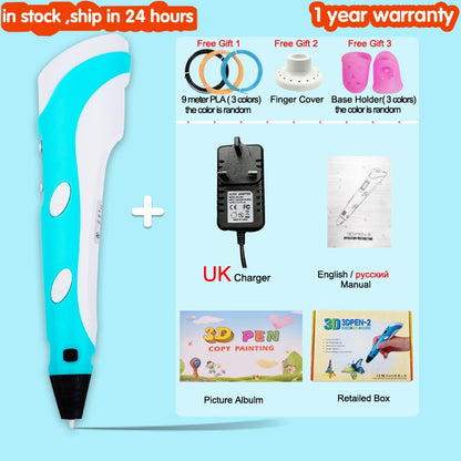 3D Drawing Printing Pen with LCD