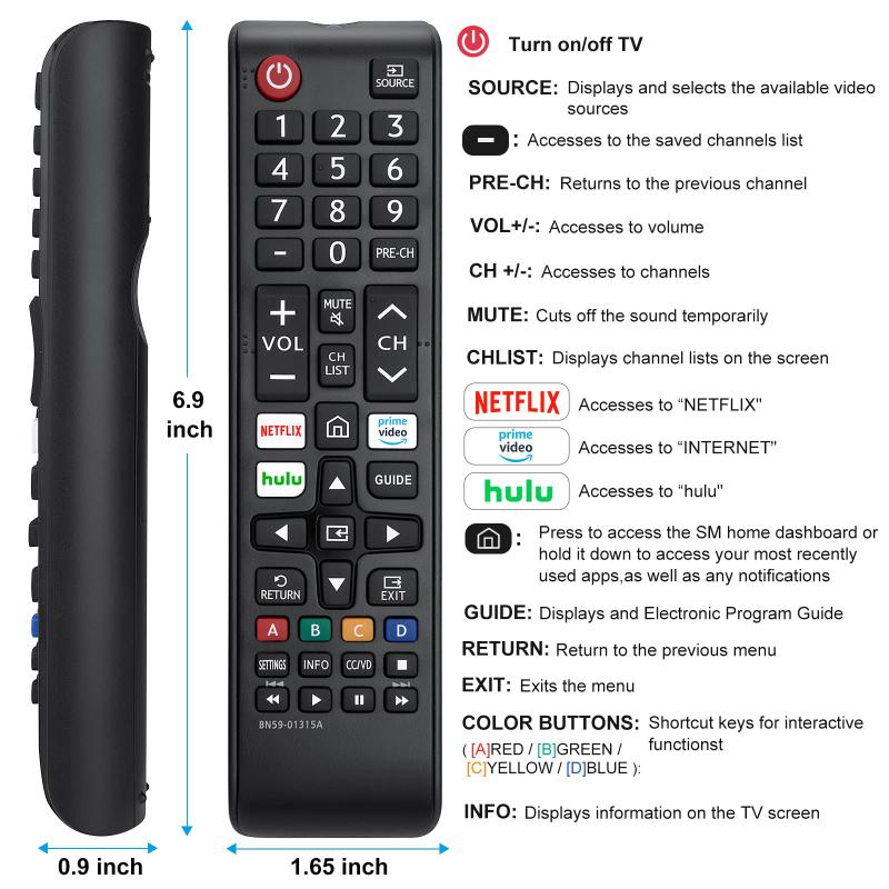 New Remote Control For Samsung Smart TV Remote Control For Samsung Tv TV Remote Control AA59-00741A For Samsung Drop Shipping