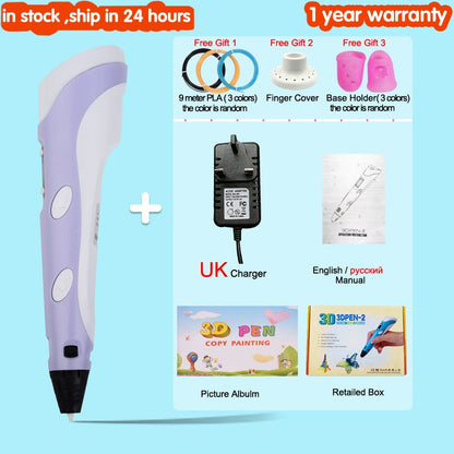 3D Drawing Printing Pen with LCD