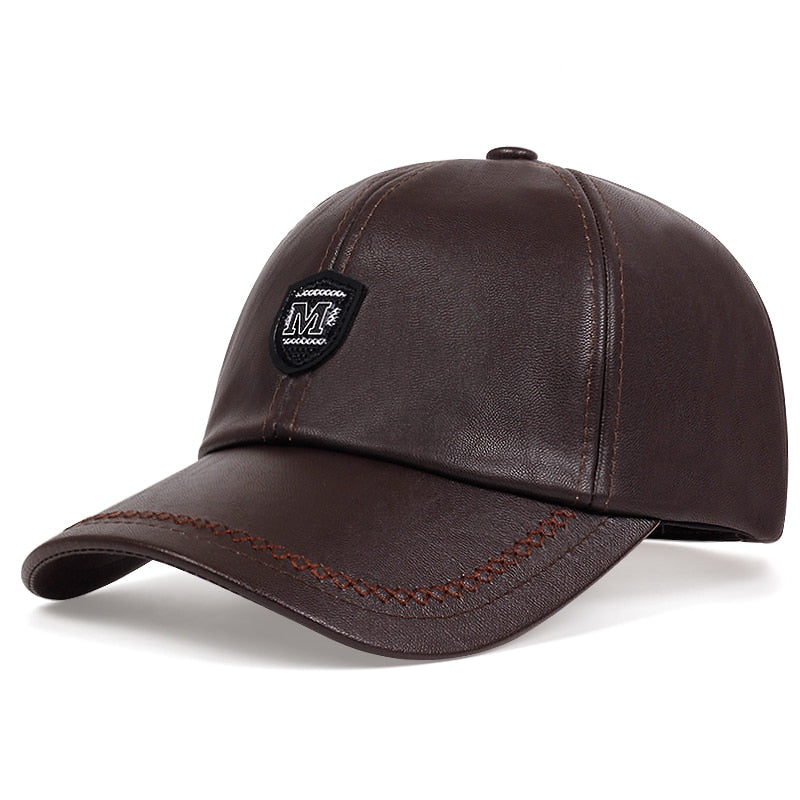 leather baseball Cap