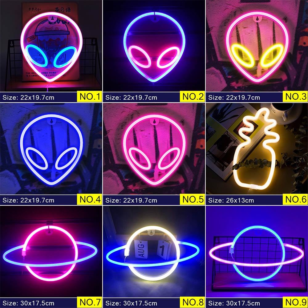 Wholesale Neon Signs Night Lamp Neon Led Night Lights for Kids Room Wall Children Bedroom Party Wedding Decoration Neon Lamp