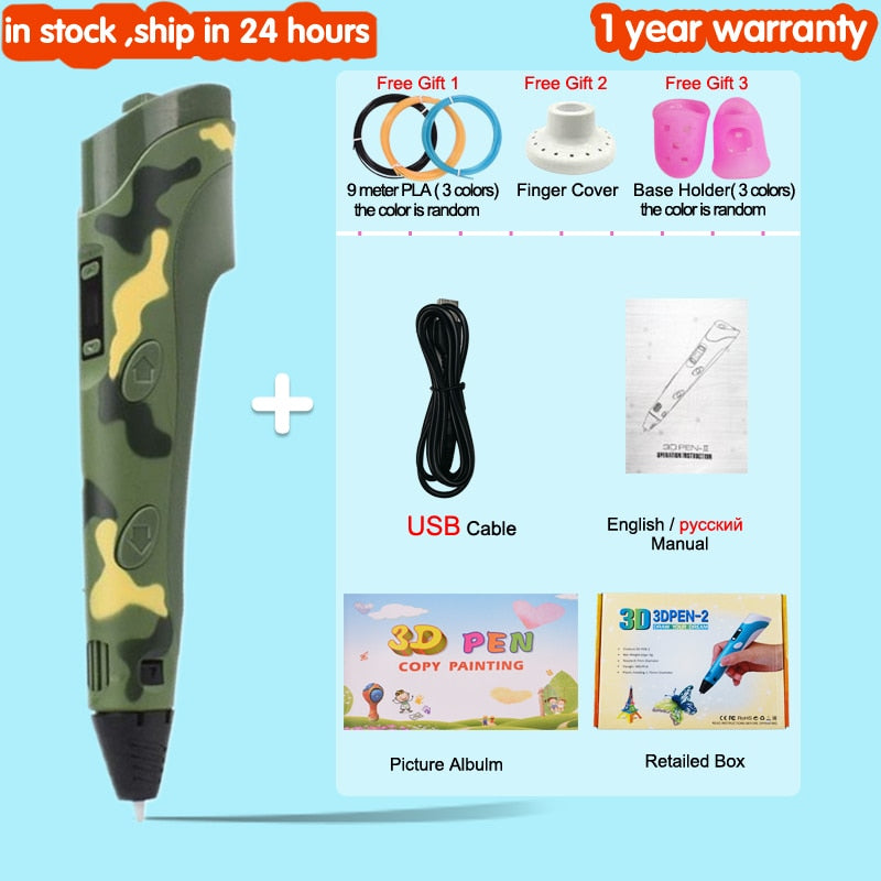 3D Drawing Printing Pen with LCD