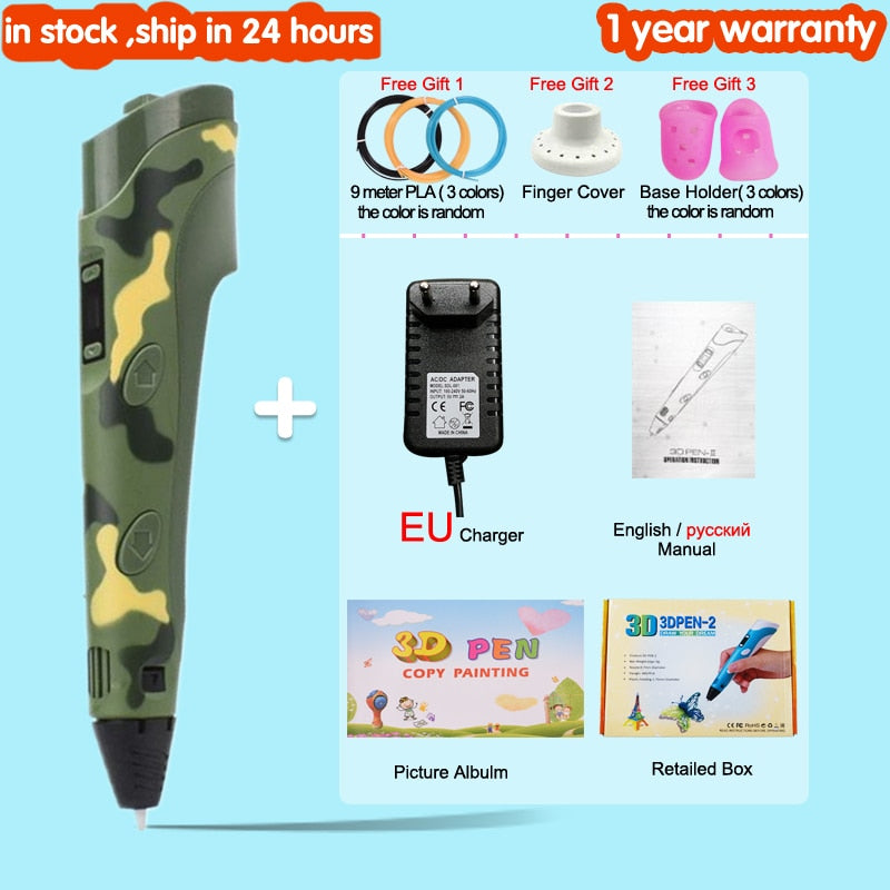 3D Drawing Printing Pen with LCD