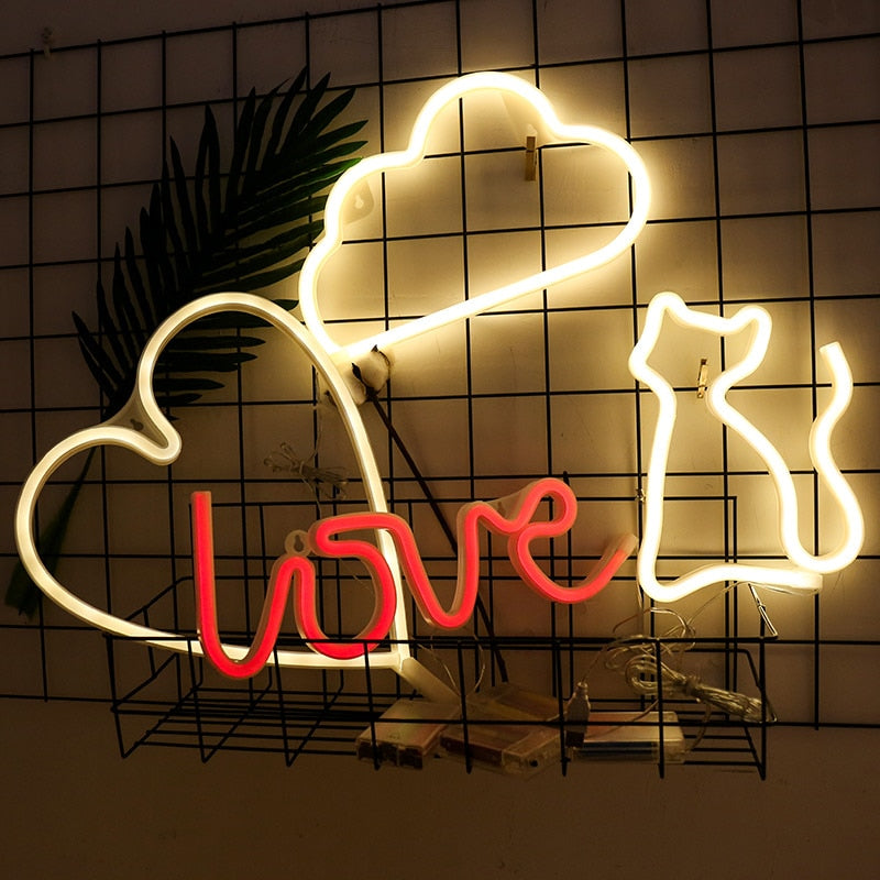 Wholesale Neon Signs Night Lamp Neon Led Night Lights for Kids Room Wall Children Bedroom Party Wedding Decoration Neon Lamp