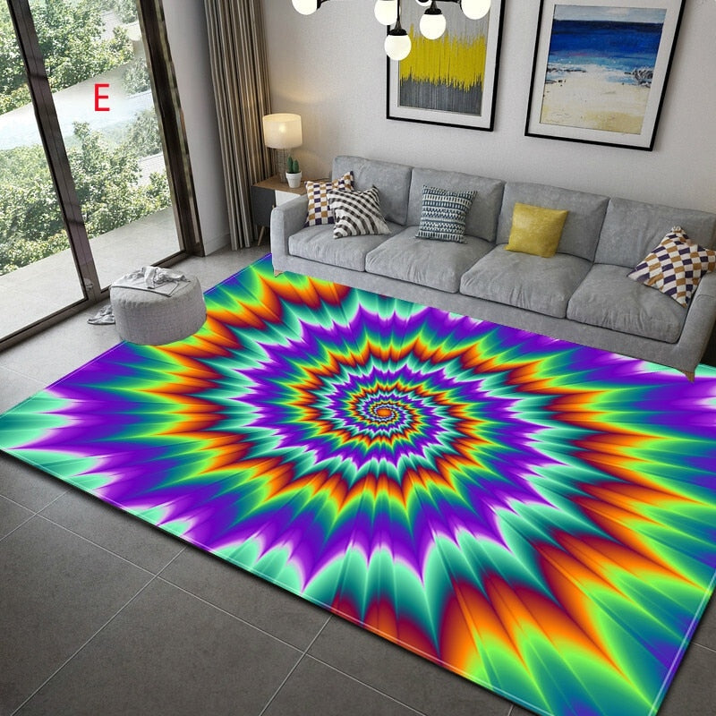 3D Vortex Illusion Carpet