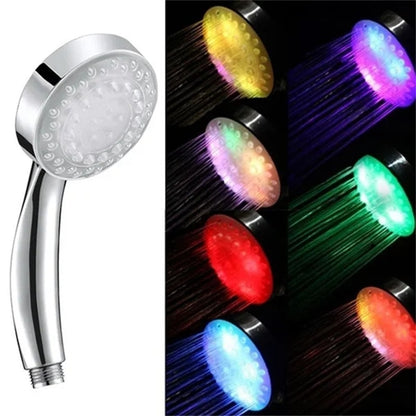 LED 7 Colors Shower Head Automatically Color-Changing LED Shower Light Water Saving Shower Head Bathroom Accessorries