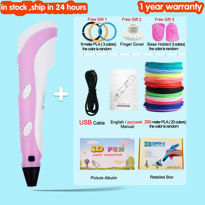 3D Drawing Printing Pen with LCD