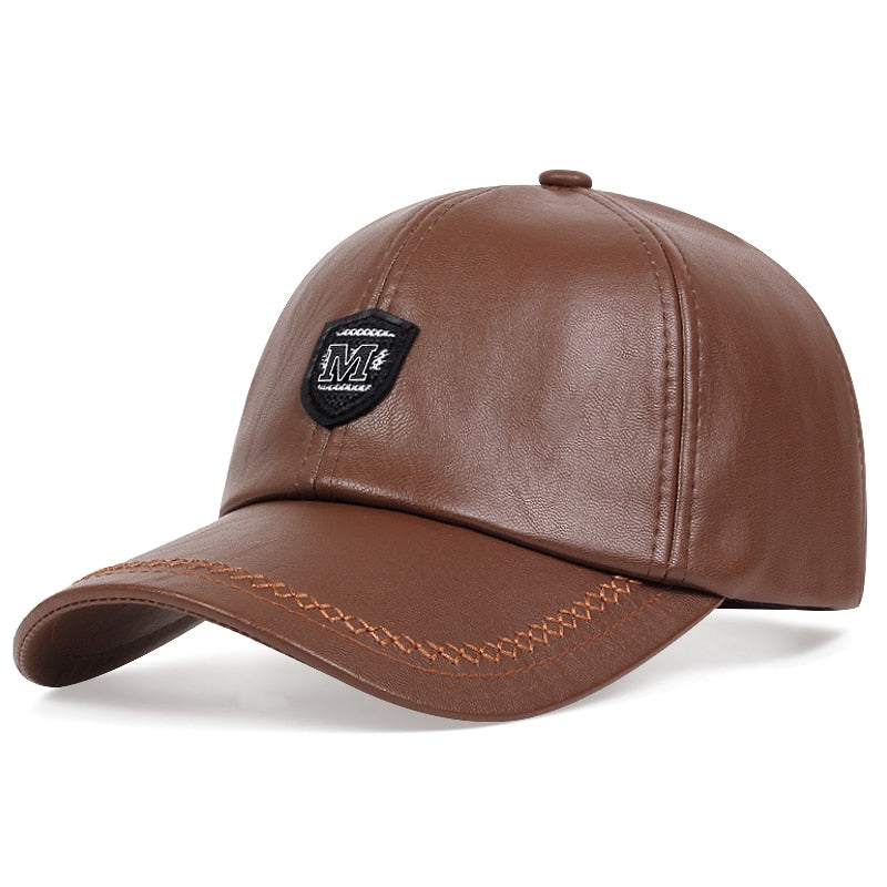 leather baseball Cap