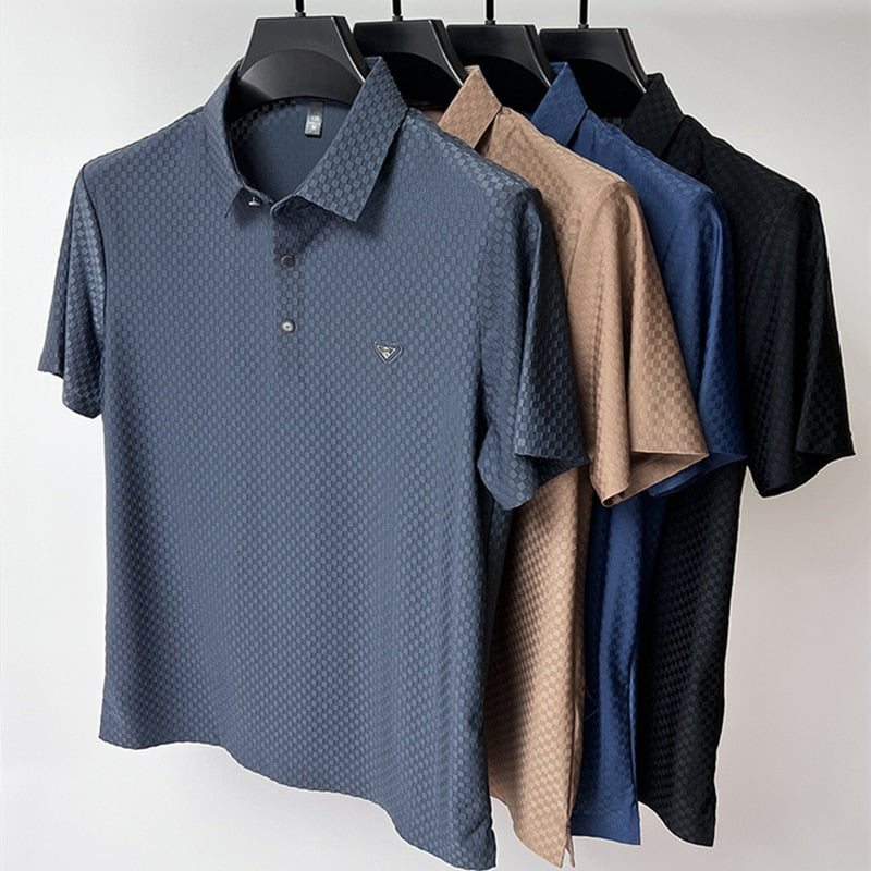 silk men's polo