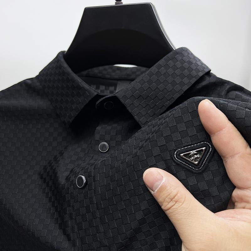 silk men's polo