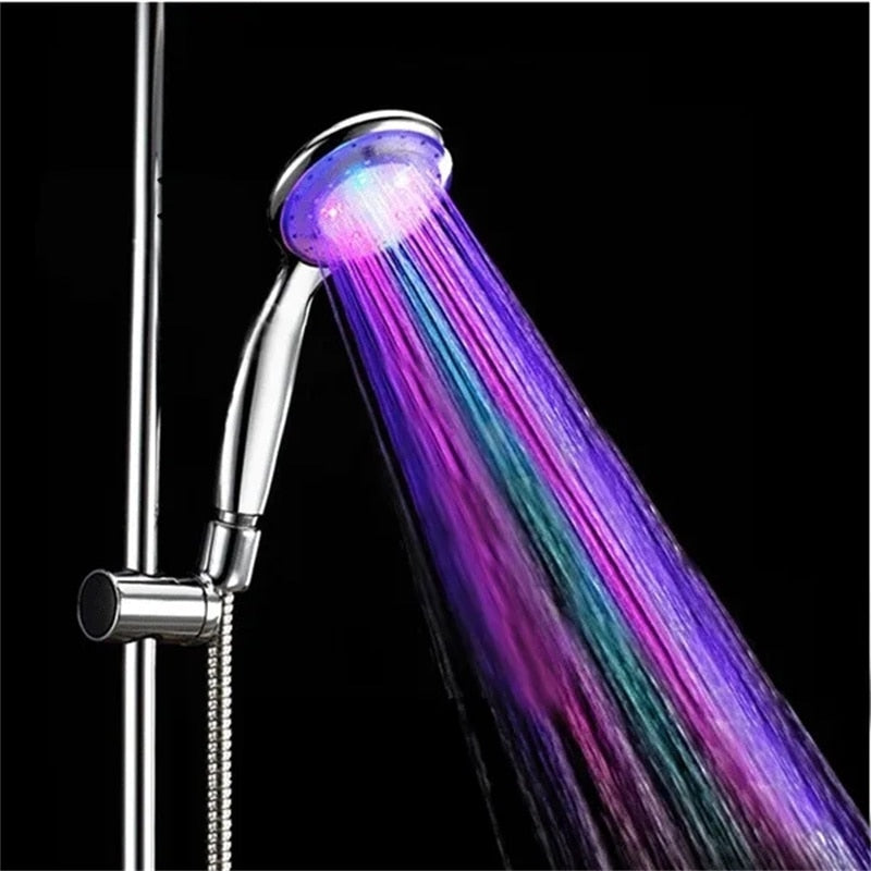 LED 7 Colors Shower Head Automatically Color-Changing LED Shower Light Water Saving Shower Head Bathroom Accessorries