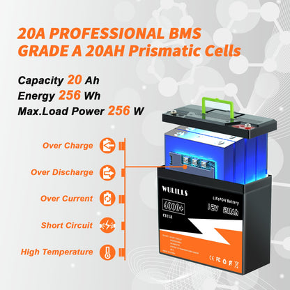 12V 20Ah LiFePo4 Battery.