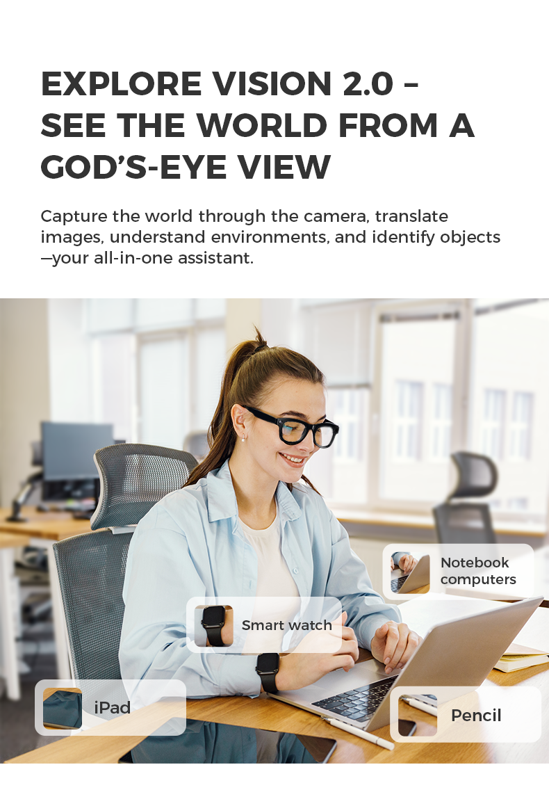 Ai Dynamics – Ai Vision Pro AI Smart Glasses with Camera