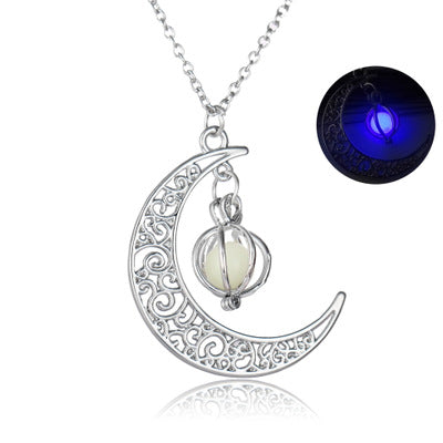 Moon Natural Glowing Stone Pendant